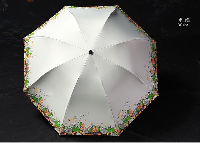 遮阳伞黑胶宏达伞创意花边女士折叠晴雨伞超强防晒防紫外线太阳伞